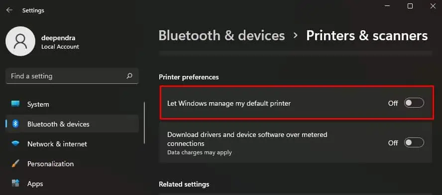 toggle-off-let-windows-manage-printer