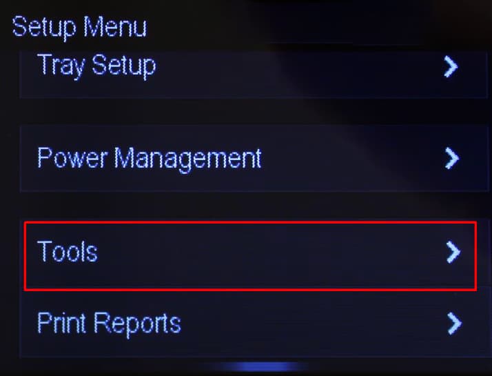 tools-option-on-printer