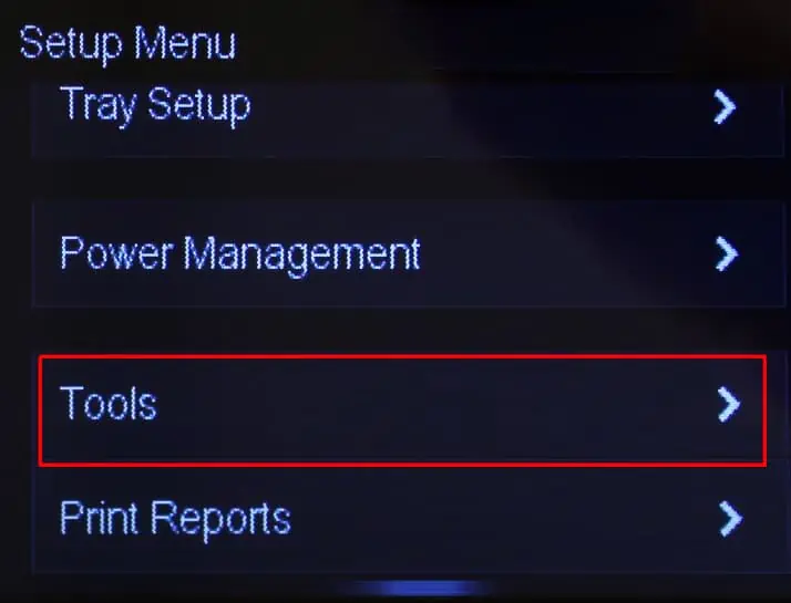 How to Clean HP Printhead 19 tools-option-on-printer