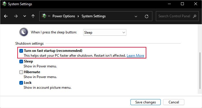 turn-on-fast-startup-save-changes