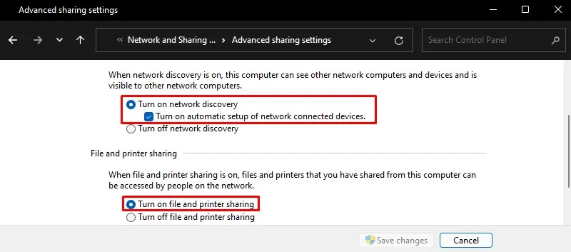 How to Make Printer Wireless? 7 Easy Ways 16 turn-on-file-and-print-sharing