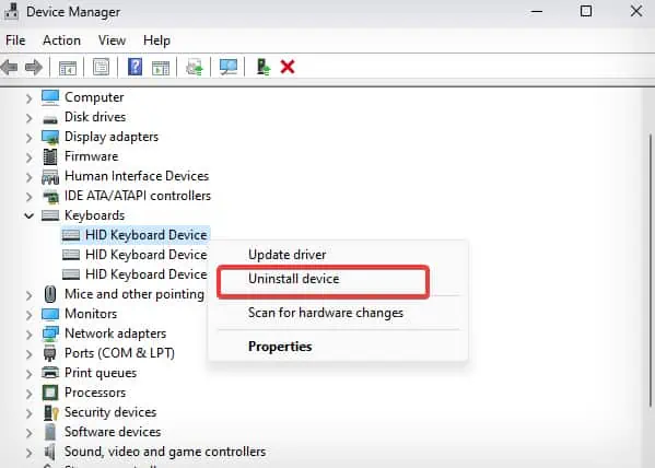 Keyboard is Double Typing? Here’re 6 Ways to Fix it 18 uninstall-keyboard-driver-