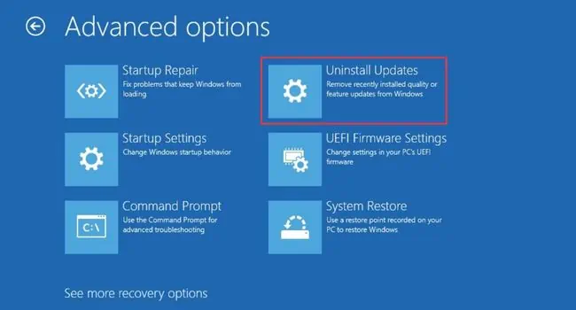 How to Fix Inaccessible Boot Device? 18 Possible Ways 69 uninstall-updates-in-advanced-options