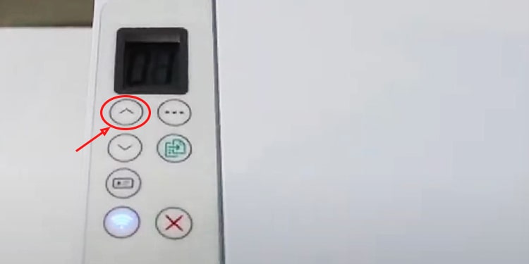 up-button-on-printer