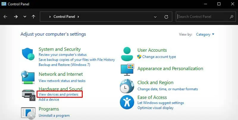How to Make Printer Wireless? 7 Easy Ways 17 view-devices-and-printers-on-control-panel-2