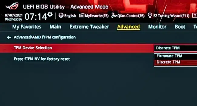 Fix: System Cannot Find Any Bootable Devices 18 Firmware-TPM-to-Discrete-TPM
