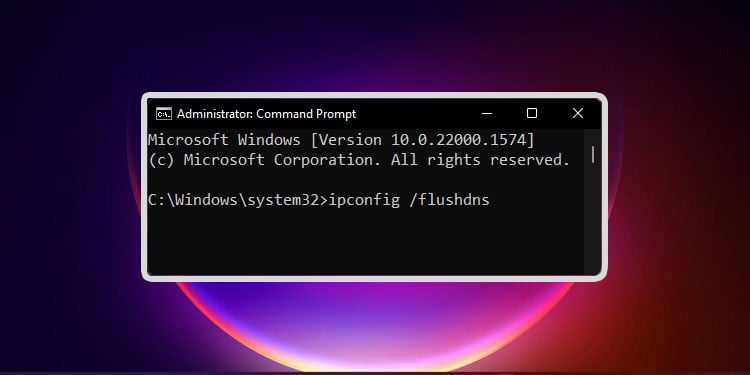 Reset an Internet Connection flush dns on windows