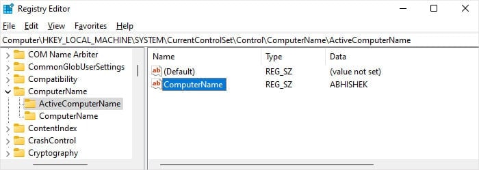 activecomputername-computername-registry