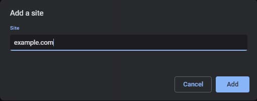 add a site chrome disallow javascript