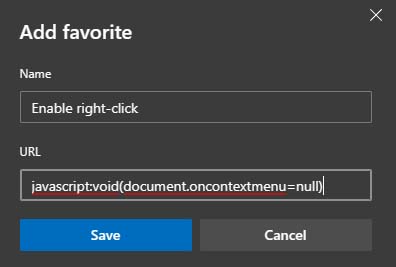 add new enable right-click bookmark edge