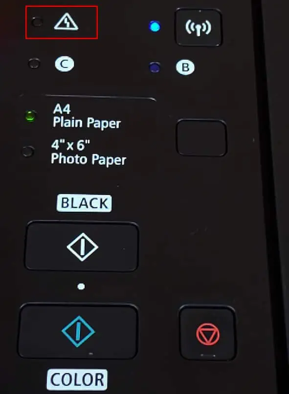 How to Fix Printer Alignment (All Brands) 26 alarm-indicator-on-canon
