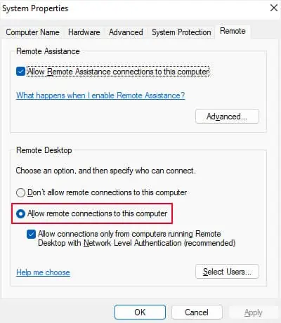 allow-remote-connections-to-this-computer-system-properties