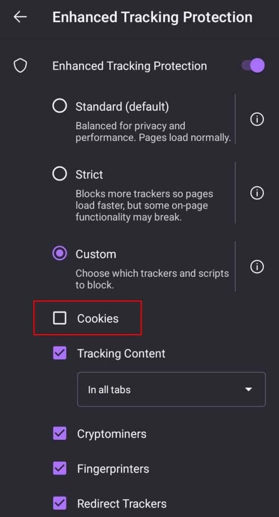 How To Enable Cookies In Firefox