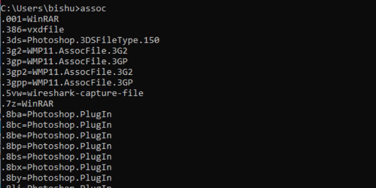 50 Most Used Commands on Command Prompt (With Examples) 29 assoc