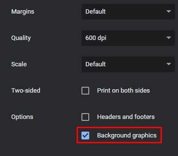 background graphics in chrome