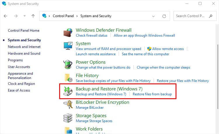 backup and restore windows 7