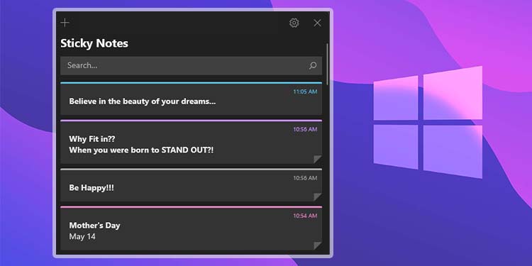 backup sticky notes