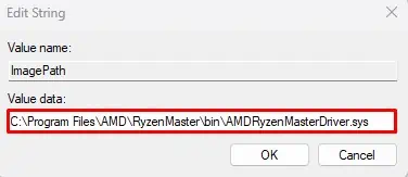 Fix: Ryzen Master Driver Not Installed Properly 20 change-imagepath-filelocation