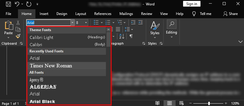 changing-font-on-ms-word