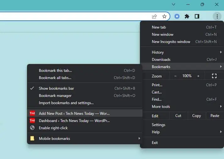 chrome-bookmark-manager