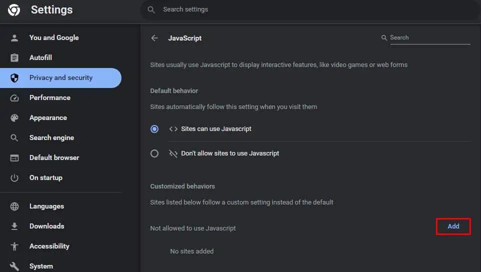 chromew-sites-not-allowed-to-use-javascript