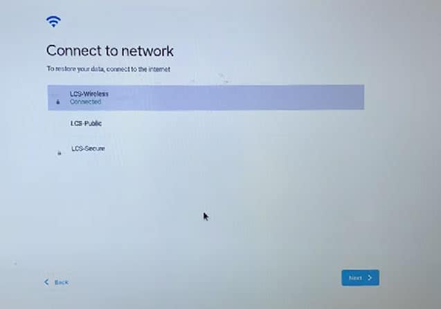 connect to a wireless network chrome book