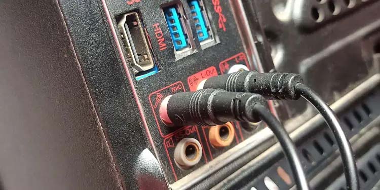 connecting audio ports to the back of pc