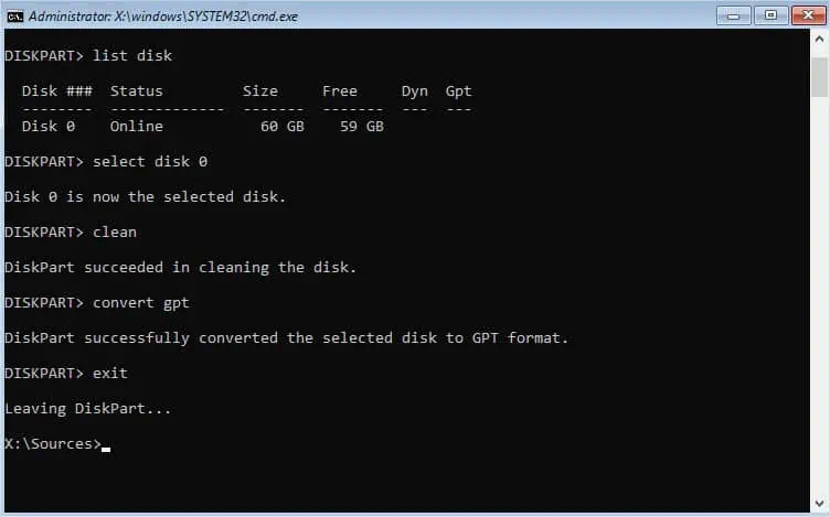 Fix: System Cannot Find Any Bootable Devices 30 converting-to-gpt