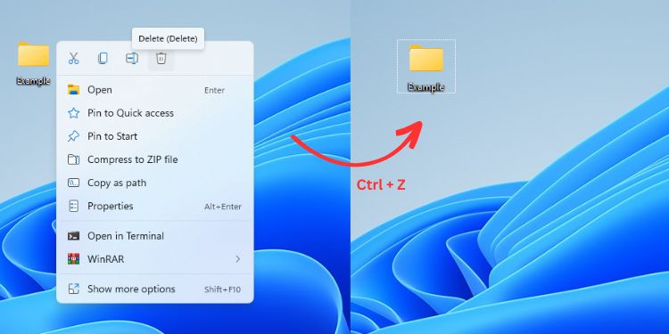 How to Recover Deleted Files in Windows? 9 Proven Ways 1 ctrl z restore deleted file