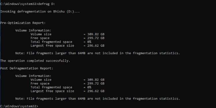 50 Most Used Commands on Command Prompt (With Examples) 39 defrag
