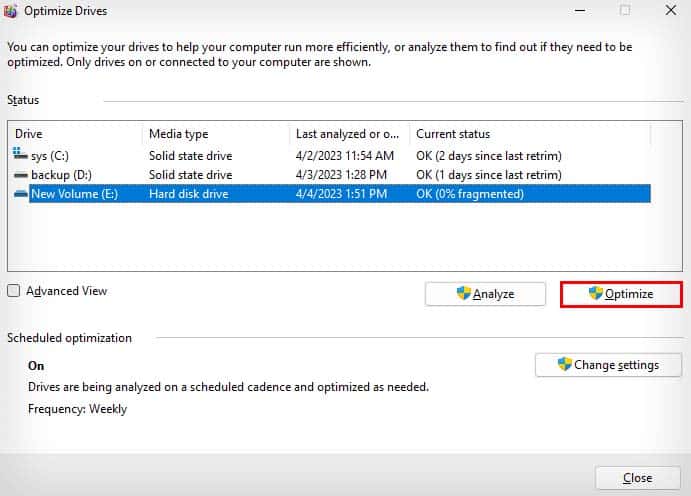 defragment hdd