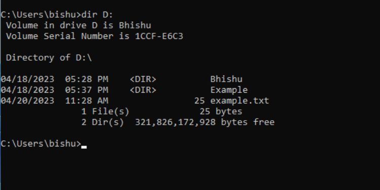 50 Most Used Commands on Command Prompt (With Examples) 18 dir