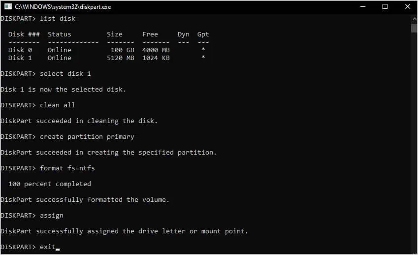 How to Completely Wipe Your Hard Drive? 7 Possible Ways 14 diskpart-to-wipe-hard-drive