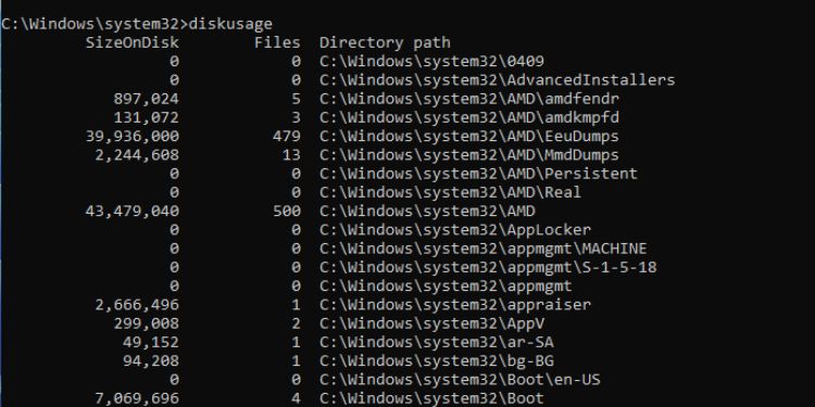 50 Most Used Commands on Command Prompt (With Examples) 40 diskusage