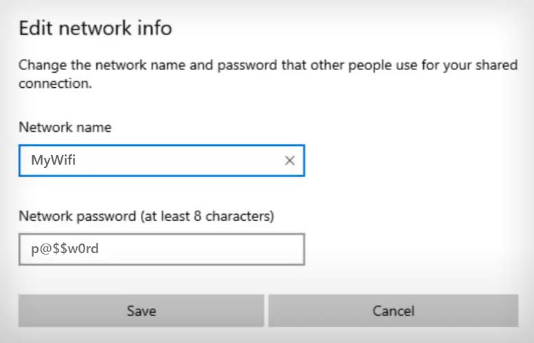 edit network info win 10