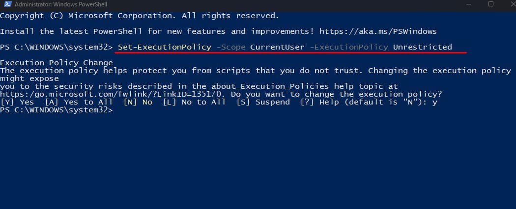 enable powershell script