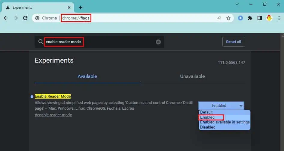 enable-reader-mode-in-chrome
