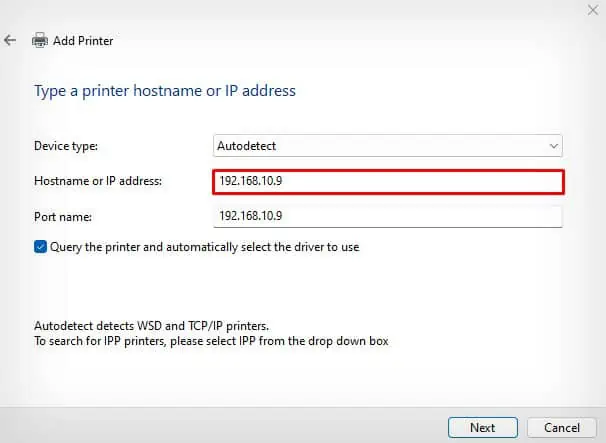 How to Find a Printer on a Network? 4 Easy Ways 23 enter-ip-address-while-adding-printer