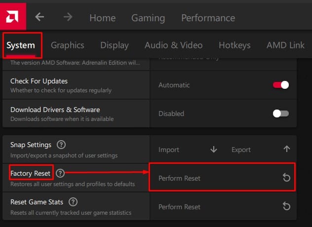 factory reset amd software ryzen master driver not installed