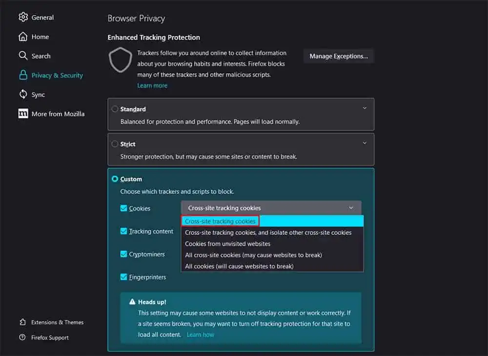 firefox-disable-cross-site-tracking-cookies