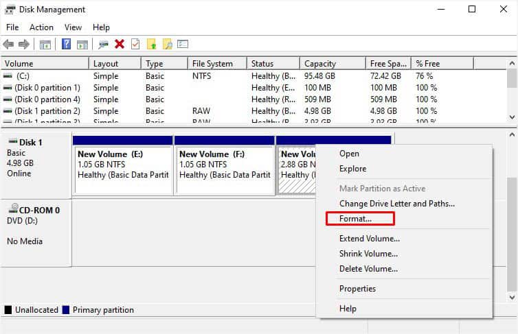 format partition