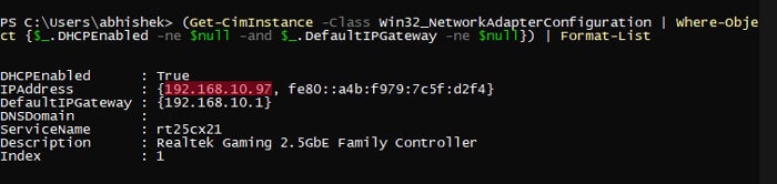 get-cim-instance-win32-networkadapterconfiguration-where-object