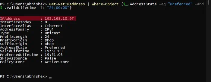 get-net-ip-address-where-object