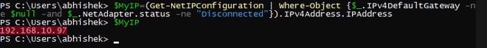 get-netipconfiguration-where-object-ipv4address-ipaddress-variable
