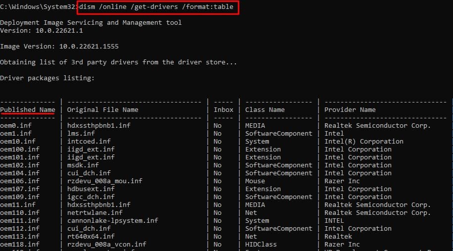 get third party driver detail memory integrity is off