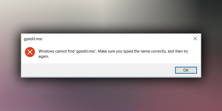 gpedit.msc not found