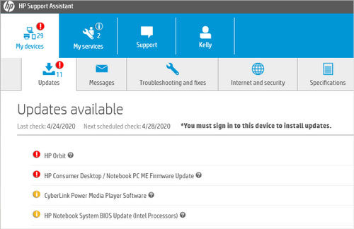 hp-support-assistant-updates