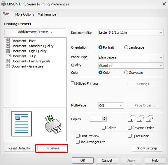 ink-levels-in-epson-printer
