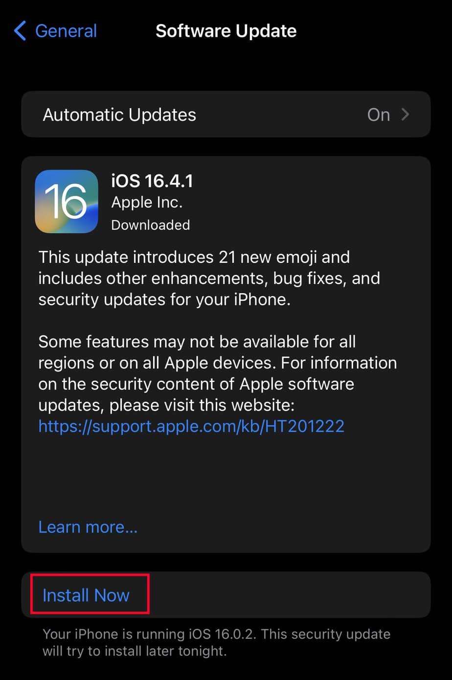 ios software update install now