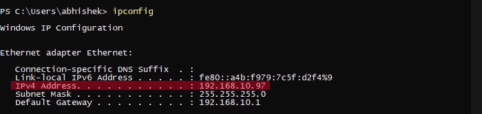 ipconfig-ipv4-address